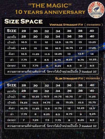 ขาย กางเกงยีนส์ orifant ครบรอบ 10 ปี รูปที่ 9
