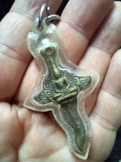 จักรกริช กันภัยมหาอำนาจเรียกทรัพย์ วัดช่องลม เลี่ยมพลาสติก พร้อมแหนบ