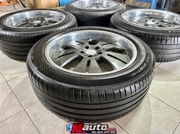 ล้อญี่ปุ่นขอบ19 2ชิ้น 5รุู112 5รู114 พร้อมยางมิชลีน 235 55 19 ครบชุด