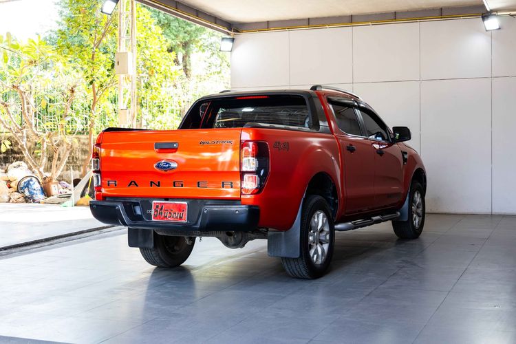 Ford Ranger 2014 3.2 Wildtrak 4WD Pickup ดีเซล ไม่ติดแก๊ส เกียร์อัตโนมัติ ส้ม รูปที่ 4