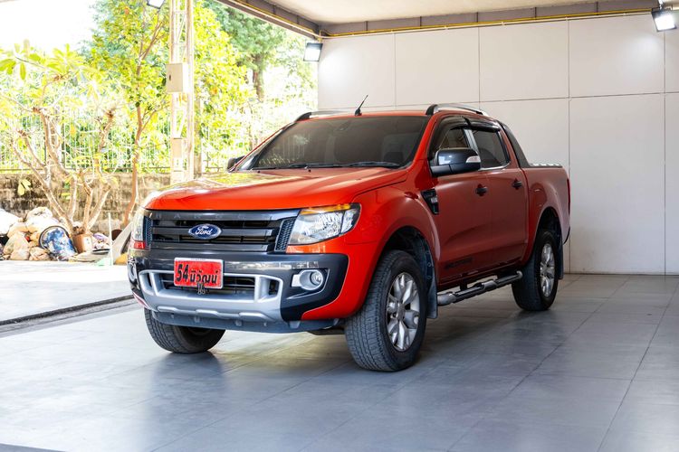 Ford Ranger 2014 3.2 Wildtrak 4WD Pickup ดีเซล ไม่ติดแก๊ส เกียร์อัตโนมัติ ส้ม รูปที่ 3