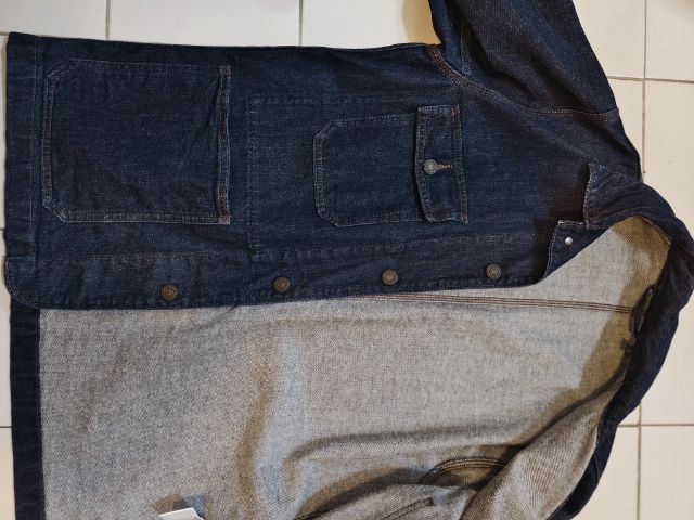แจ็คเก็ตยีนส์กึ่งสูท uniqlo size m สภาพดีมาก สียีนเข้ม รูปที่ 9