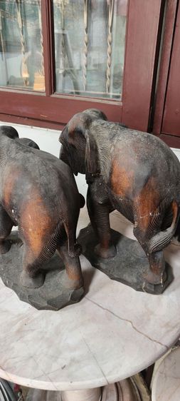 ขายช้างไม้แกะเก่าๆ1คู่ รูปที่ 2