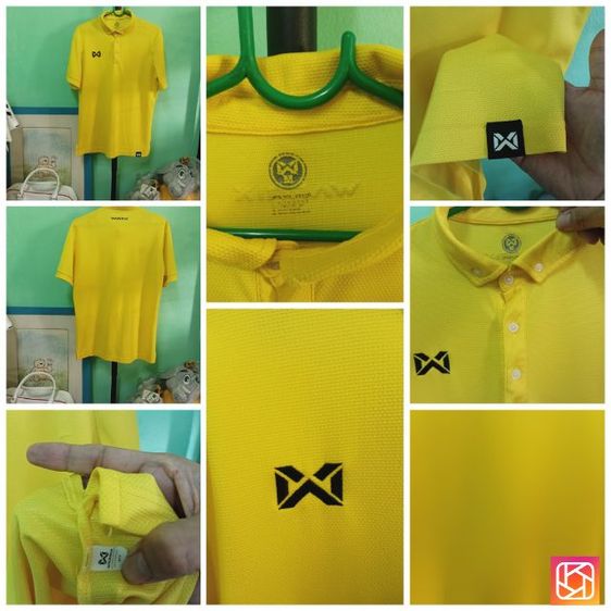 เสื้อโปโลคอปกสีเหลือ Warrix