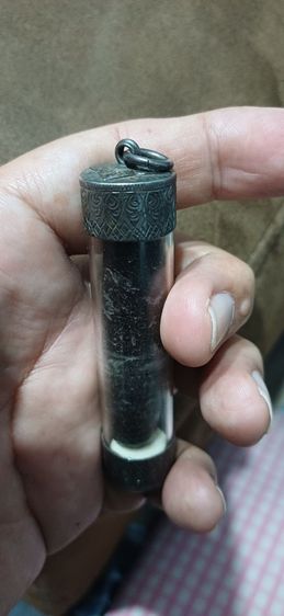 ตะกรุดก่าสะท้อน สายเหนือ ทองแดงพอกครั่ง สถาพเก่า ใส่หลอดเงิน รูปที่ 6