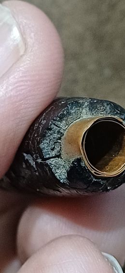 ตะกรุดก่าสะท้อน สายเหนือ ทองแดงพอกครั่ง สถาพเก่า ใส่หลอดเงิน รูปที่ 2