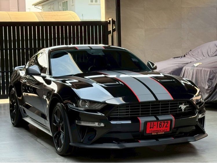 Ford Mustang 2021 2.3 Ecoboost Sedan เบนซิน ไม่ติดแก๊ส เกียร์อัตโนมัติ ดำ รูปที่ 2