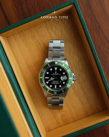 Rolex Submariner 16610 'Kermit  Black Dial Oyster Steel 2007 40mm. Fullset  รูปที่ 4