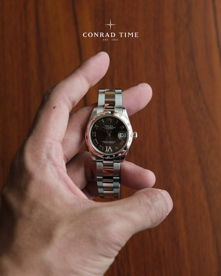 Rolex Datejust 178341 Chocolate Roman dial Two-Tone Oyster 2018 31mm. Fullset 99 รูปที่ 4