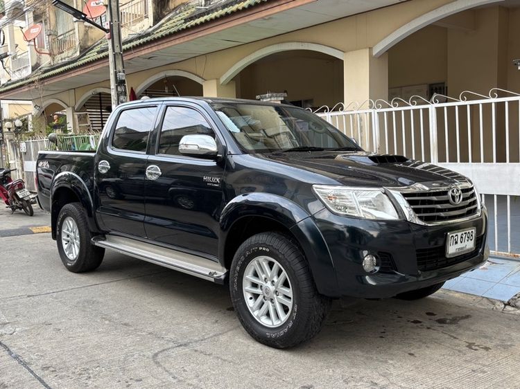 Toyota Hilux Vigo Champ 2012 Double Cab 2.5 E VNT 4WD Pickup ดีเซล เกียร์ธรรมดา ดำ รูปที่ 2