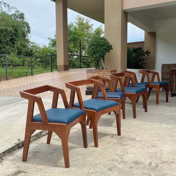 อื่นๆ หนัง อื่นๆ เก้าอี้ไม้เนื้อแข็ง(เบาะสีดำ ,สีกรมท่า)