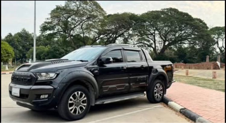 Ford Ranger 2017 3.2 Wildtrak 4WD Pickup ดีเซล ไม่ติดแก๊ส เกียร์อัตโนมัติ ดำ รูปที่ 2