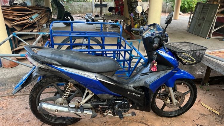 Honda Wave 2017 รถมอเตอร์ไซค์พ่วงข้าง