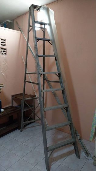 บันไดพับ 9ขั้น ทรงA มือ2 อลูมิเนียม รูปที่ 3