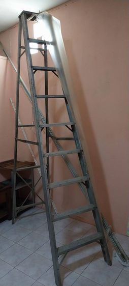 บันไดพับ 9ขั้น ทรงA มือ2 อลูมิเนียม รูปที่ 2