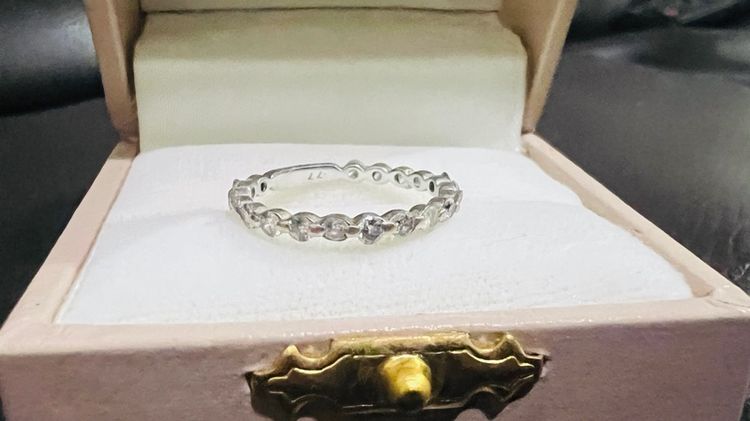 แหวนเพชรแท้เกสร ทอง 18k เพชร 3-4 ตังค์ 19 เม็ด รูปที่ 6