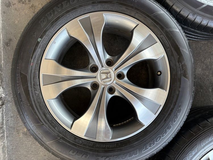 ล้อแม็กขอบ18 HONDA CRV สภาพสวย พร้อมยางDUNLOP235-60-18 ปี23 ปีแท้ รูปที่ 5