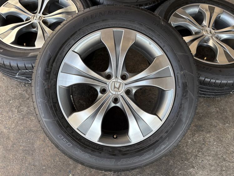 ล้อแม็กขอบ18 HONDA CRV สภาพสวย พร้อมยางDUNLOP235-60-18 ปี23 ปีแท้ รูปที่ 2