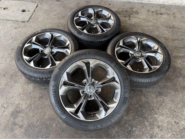 ล้อแม็กขอบ17 HONDA CIVIC สภาพสวยมากๆ พร้อมยางCONTINENTAL215-50-17 ปี23 ปีแท้ 