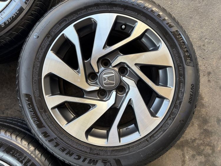 ล้อแม็กขอบ16 HONDA CIVIC สภาพสวย พร้อมยางMICHELIN215-55-16 ปี22 ปีแท้ รูปที่ 5
