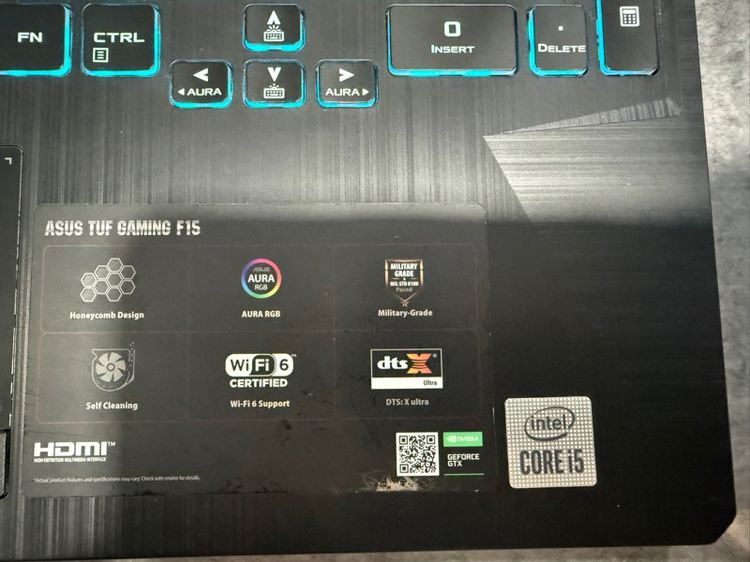 ขาย Note Book ASUS F15 TUF FX506LH-HN004W I5-10300H Ram 8gb GTX 1650 4 GB GDDR6 512gb SSD M.2 สภาพสวยๆ เลยครับผม รูปที่ 5