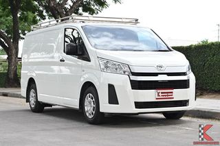 รถตู้บรรทุกมือสอง Toyota Hiace 2.8 Eco Van ปี 2021 ตู้ทึบโรงงานติดตั้งเบาะ Alphard เอนกประสงค์บรรทุกได้เที่ยวได้ไมล์แท้เช็คศูนย์ (DDB0)