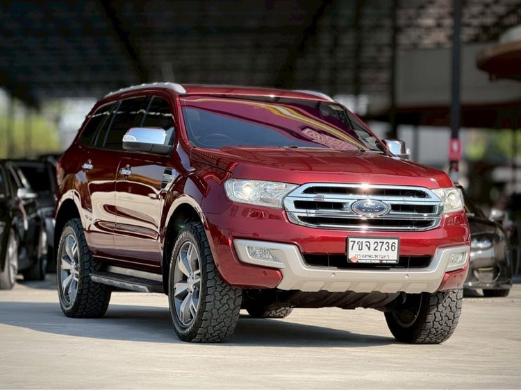 Ford Everest 2015 3.2 Titanium Plus 4WD Utility-car ดีเซล ไม่ติดแก๊ส เกียร์อัตโนมัติ แดง รูปที่ 3