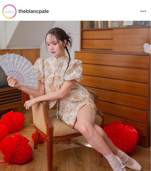 เสื้อตรุษจีน CNY 2026 Li zhu gold ผ้า Jacquard แขนตุ๊กตา รูปที่ 3