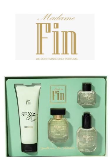 น้ำหอมแท้ 💯MADAME FIN  เซตสุดคุ้ม 4 ชิ้น กลิ่น Sexylicious  น้ำหอมกลิ่นสะอาด-เซ็กซี่ ลุคแพงแบบผู้หญิงมีเทสหอมแล้วดูดีขึ้นทันที 