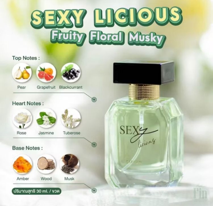 น้ำหอมแท้ 💯MADAME FIN  เซตสุดคุ้ม 4 ชิ้น กลิ่น Sexylicious  น้ำหอมกลิ่นสะอาด-เซ็กซี่ ลุคแพงแบบผู้หญิงมีเทสหอมแล้วดูดีขึ้นทันที  รูปที่ 6