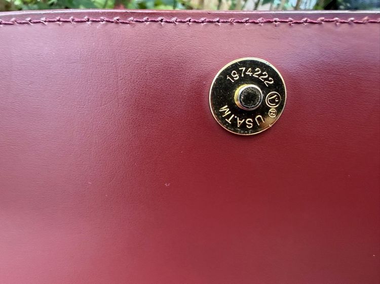 กระเป๋า Guy Laroche Paris แท้ สีเบอร์กันดี (Burgundy) มือสอง สภาพสวยมาก รูปที่ 14