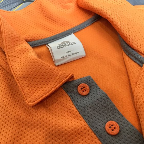 Adidas (อาดิดาส) เสื้อโปโลสีส้ม ของแท้ 💯 เนื้อผ้า Climalite ระบายอากาศดีเยี่ยม รูปที่ 3