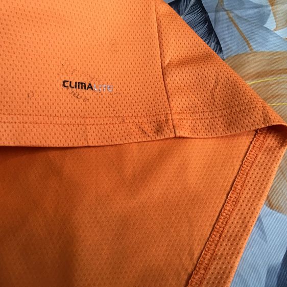 Adidas (อาดิดาส) เสื้อโปโลสีส้ม ของแท้ 💯 เนื้อผ้า Climalite ระบายอากาศดีเยี่ยม รูปที่ 8