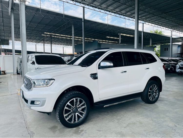 Ford Everest 2022 2.0 Titanium Plus 4WD Utility-car ดีเซล ไม่ติดแก๊ส เกียร์อัตโนมัติ ขาว รูปที่ 2