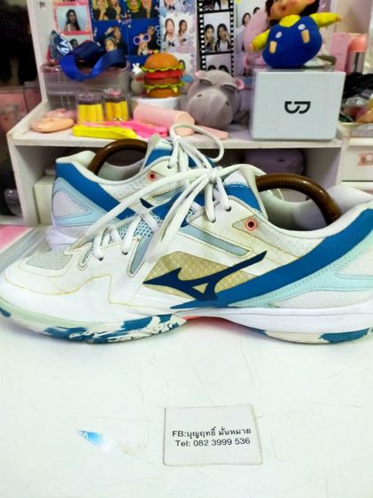 รองเท้า ตีแบด Mizuno ไซซ์ 44 28.5 สภาพใหม่ ไม่ขาด พื้นดีไม่สึก สวยๆ รูปที่ 4