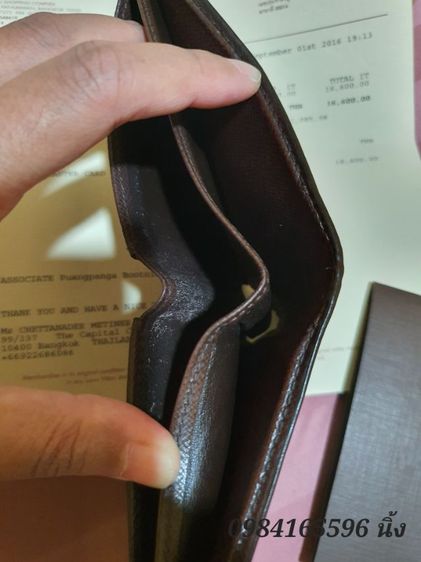 Louis vuitton men wallet แท้ ปี2016 ใบเสร็จพารากอน รูปที่ 5
