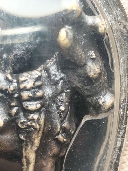 พระสิวลีทรงแพะหล่อโบราณไทยใหญ่เลี่ยมเงินแท้ยกซุ้ม รูปที่ 11