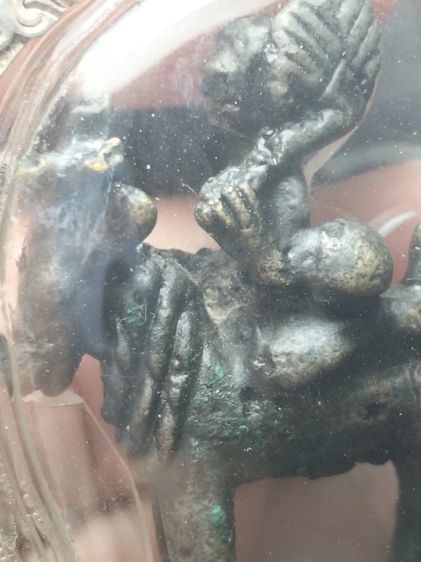 พระสิวลีทรงแพะหล่อโบราณไทยใหญ่เลี่ยมเงินแท้ยกซุ้ม รูปที่ 16