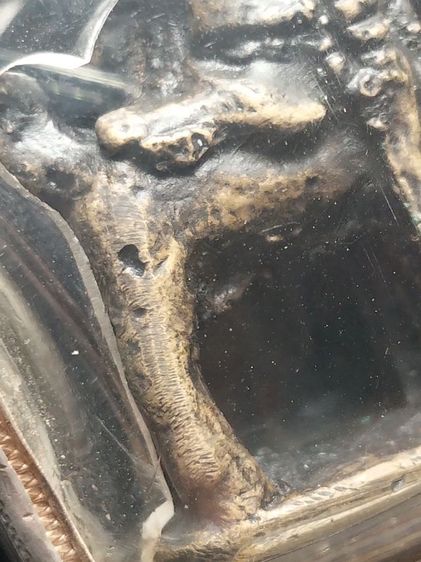 พระสิวลีทรงแพะหล่อโบราณไทยใหญ่เลี่ยมเงินแท้ยกซุ้ม รูปที่ 13