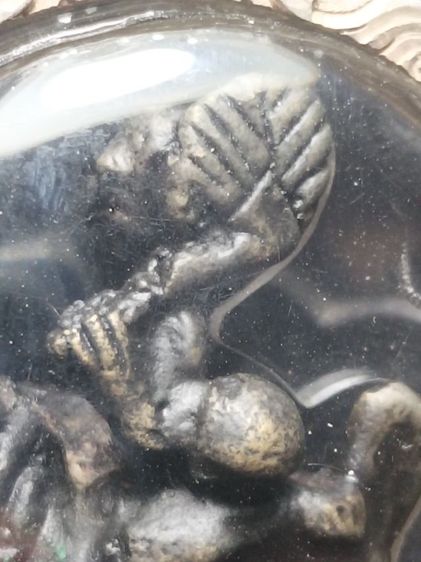 พระสิวลีทรงแพะหล่อโบราณไทยใหญ่เลี่ยมเงินแท้ยกซุ้ม รูปที่ 7