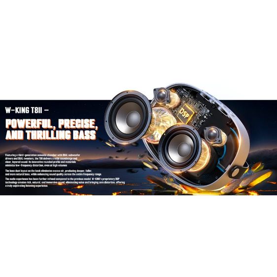 W-King T8 II (2025) ลําโพงบลูทูธ ลําโพงเบสหนัก ลําโพงพกพา Bluetooth 5.4 มี 3 ลาย ส่งฟรีทั่วประเทศ รูปที่ 9