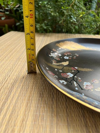 จานเคลือบงานดินเผาญี่ปุ่น ลายมงคล มือสองเหมือนใหม่ รูปที่ 6