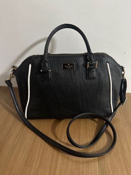 หญิง ดำ หนังแท้ กระเป๋าสะพาย Kate Spade มือสองของแท้