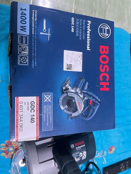 BOSCHGDC140เป็นเครื่องตัดหินอ่อนกระเบื้องแบบใช้มือถือขนาด4นิ้วสภาพ90 รูปที่ 7