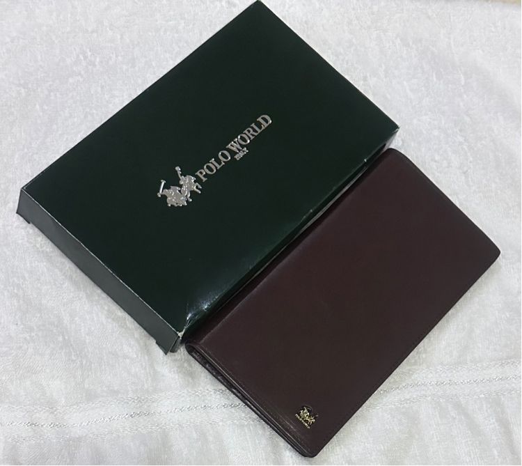 ไม่ระบุ น้ำตาล หนังแท้ กระเป๋าสตางค์ Polo