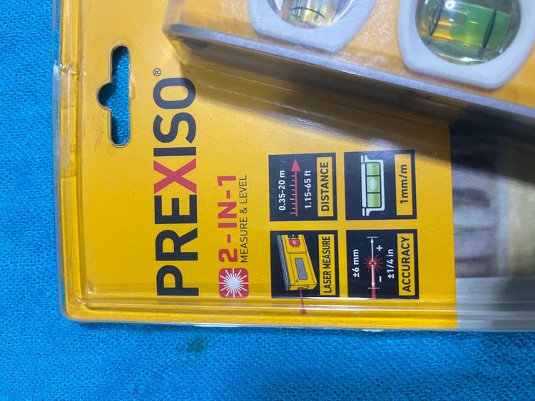 Prexiso PLL20 เป็นเครื่องมือวัดที่ผสมผสานระหว่างเครื่องวัดระยะด้วยเลเซอร์และระดับน้ำตอร์ปิโด (torpedo level) แบบ 2-in-1 รูปที่ 5