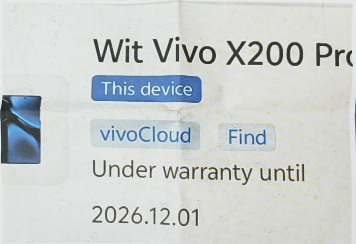Vivo X200 Pro 16 512 ประกัน​ถึง1 ธค.2026 16999 B​