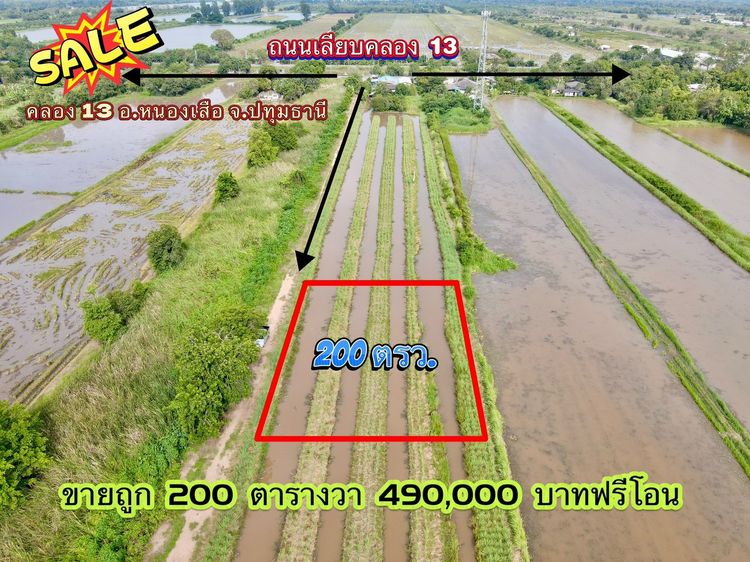 ❣️ขายที่ดินแปลงเล็ก เหมาะทำบ้านสวน  คลอง 13 อ.หนองเสือ จ.ปทุมธานี