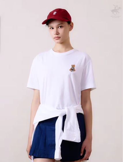 สื้อยืดคอกลมแขนสั้นสีขาว รูปที่ 2