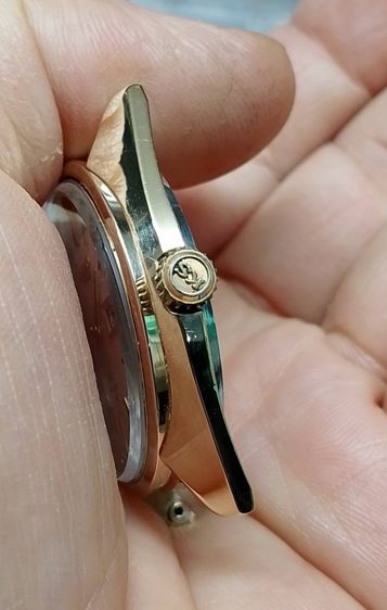 Vintage  King Seiko Cap gold 5626-7000 Automatic Day Date Hi-Beat 28800 made japan 1969's KS ออโต หน้าเดิม หลังเหรียญ ทองหุ้มเต็มตัว รูปที่ 4